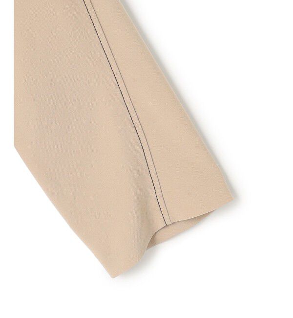 BEIGE,「【人気シリーズ】RUE / ドライタッチVネック配色ステッチブラウス」|シャツ・ブラウス|
