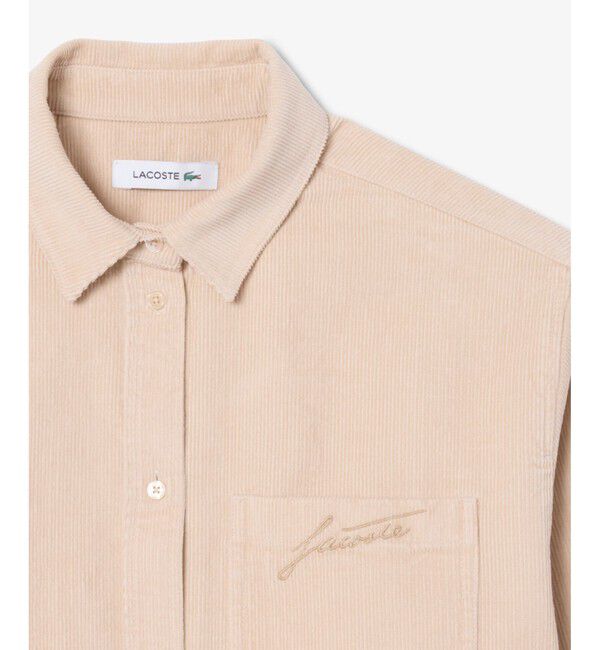 LACOSTE「オーバーサイズコーデュロイシャツ」|シャツ・ブラウス|
