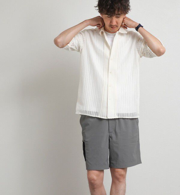 NOLLEY'S goodman「レースワンナップカラー 半袖ニットシャツ 26SS」|ニット・セーター|