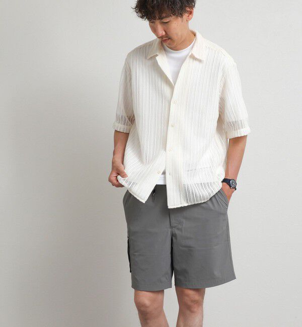 NOLLEY'S goodman「レースワンナップカラー 半袖ニットシャツ 26SS」|ニット・セーター|