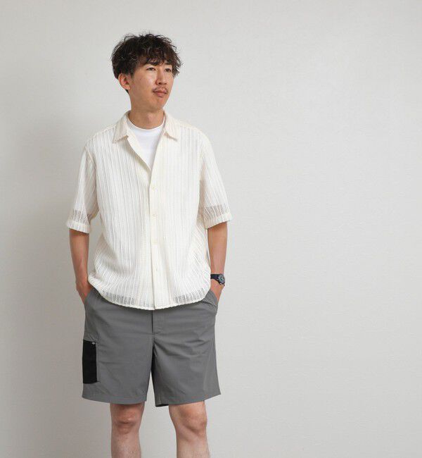NOLLEY'S goodman「レースワンナップカラー 半袖ニットシャツ 26SS」|ニット・セーター|