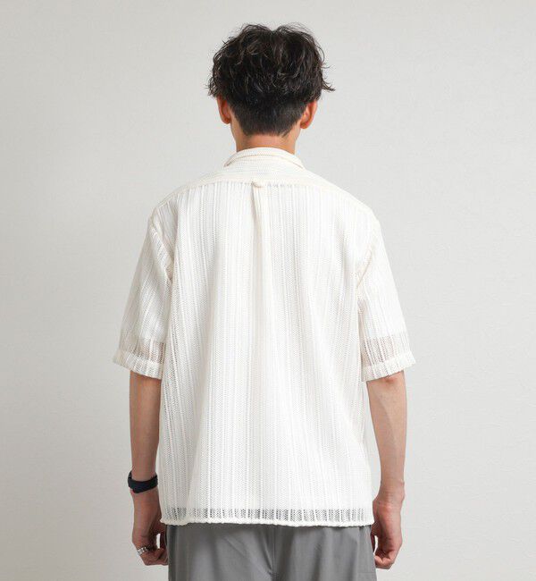 NOLLEY'S goodman「レースワンナップカラー 半袖ニットシャツ 26SS」|ニット・セーター|
