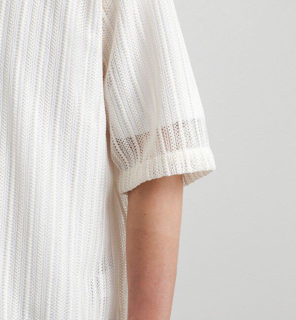 NOLLEY'S goodman「レースワンナップカラー 半袖ニットシャツ 26SS」|ニット・セーター|