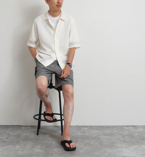 NOLLEY'S goodman「レースワンナップカラー 半袖ニットシャツ 26SS」|ニット・セーター|