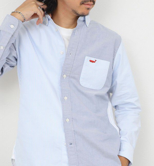 NOLLEY'S goodman「【BECシリーズ】TRADITIONAL OX クジラBD ボタンダウンシャツ 26AW」|シャツ・ブラウス|ブルー系その他
