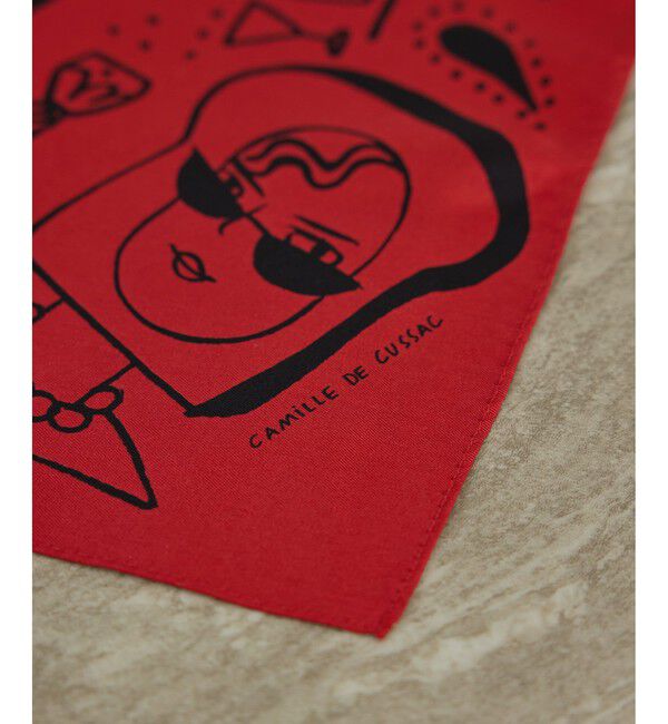 SALON adam et rope'「【Camille de Cussac by SALON】アートシルクスカーフ」|バンダナ・スカーフ|