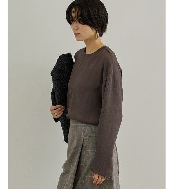 SALON adam et rope'「ブライトツイルロングスリーブプルオーバー  / セットアップ対応・ドライタッチ」|シャツ・ブラウス|