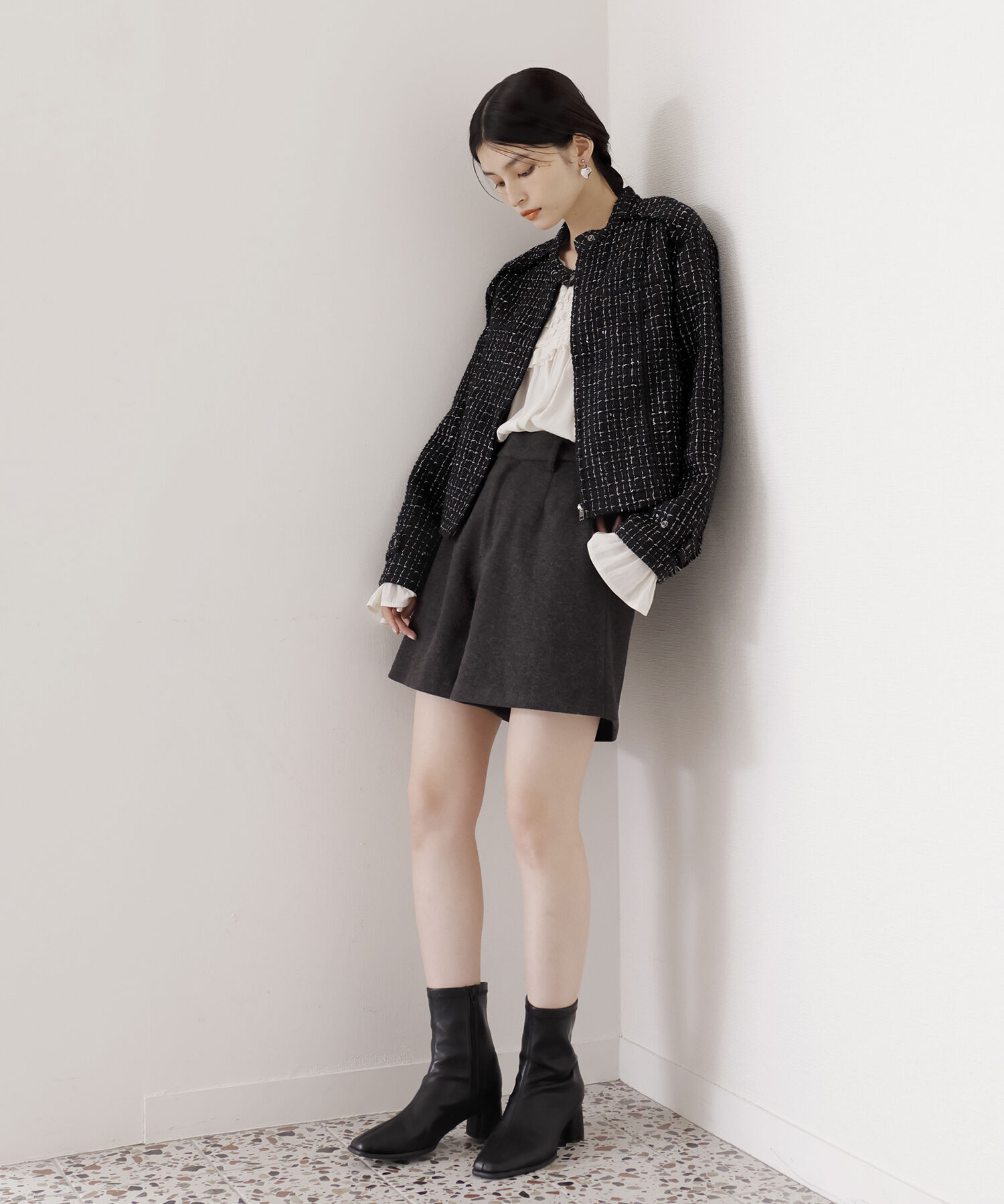 Juze「ストレッチヒールショートブーツ」|その他|