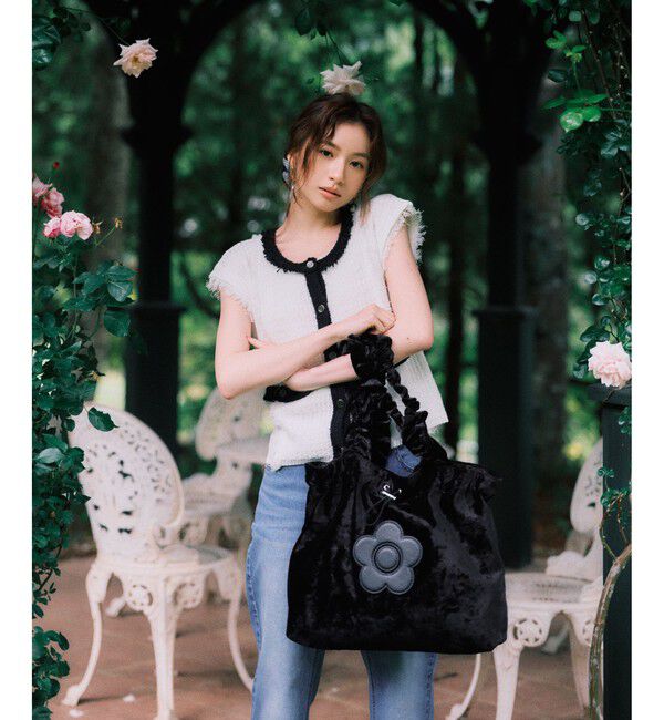 VIS「【MARY QUANT&times;VIS】配色フリンジベスト」|ベスト・ジレ|