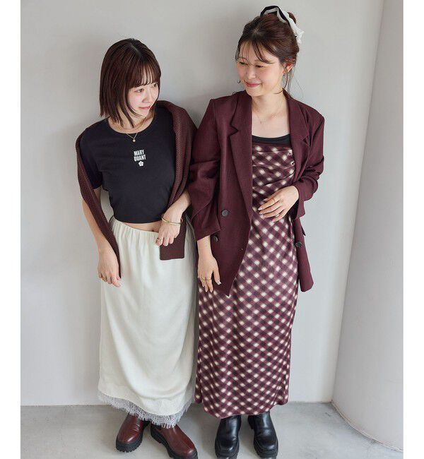 VIS「【MARY QUANT&times;VIS】コンパクトTシャツ」|Tシャツ・カットソー|