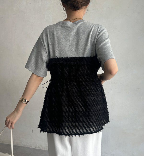  「【WEB限定】レイヤード風ビスチェTEE」|Tシャツ・カットソー|