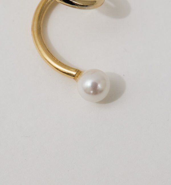  「スパイラルパールピアス」|リング|