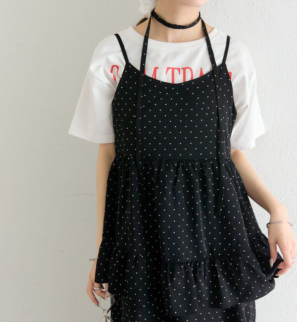  「ドットティアードミニワンピース」|ワンピース|
