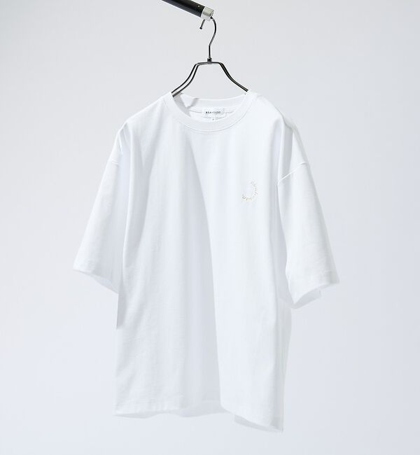 ABAHOUSE「サークルロゴ ワンポイント 刺繍Tシャツ」|Tシャツ・カットソー|