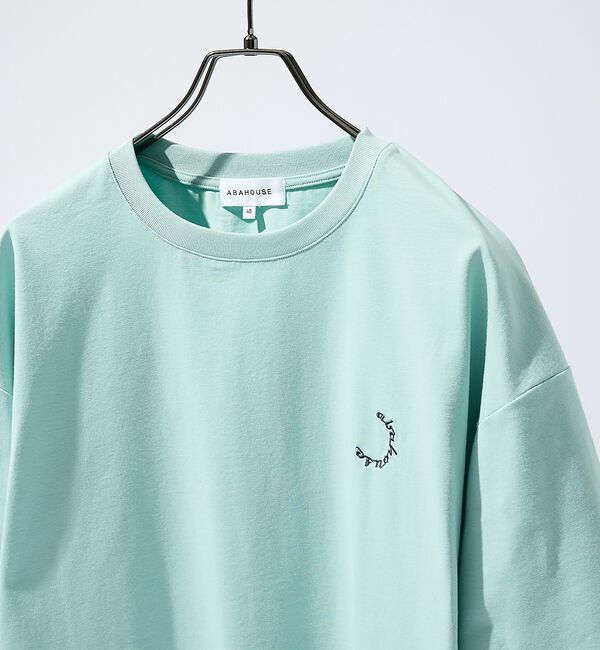 ABAHOUSE「サークルロゴ ワンポイント 刺繍Tシャツ」|Tシャツ・カットソー|グリーン系その他1