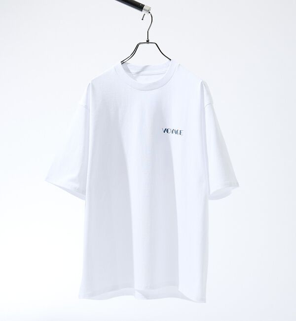 ABAHOUSE「SCENE GRAPHIC バックプリントTシャツ / リラックスフィット」|Tシャツ・カットソー|ネイビー