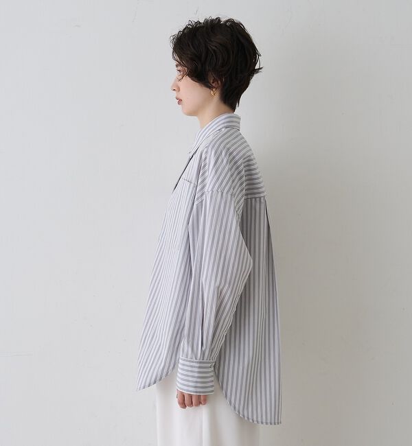 Rouge vif「コットンマルチストライプ ビッグシャツ」|シャツ・ブラウス|