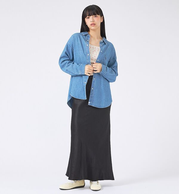 Rouge vif「【SOMETHING/サムシング】BIG DENIM SHIRT/デニムシャツ/」|シャツ・ブラウス|