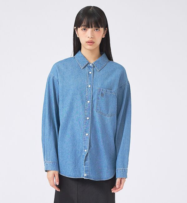 Rouge vif「【SOMETHING/サムシング】BIG DENIM SHIRT/デニムシャツ/」|シャツ・ブラウス|