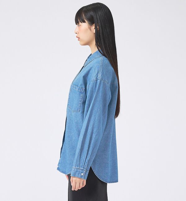 Rouge vif「【SOMETHING/サムシング】BIG DENIM SHIRT/デニムシャツ/」|シャツ・ブラウス|