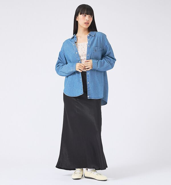 Rouge vif「【SOMETHING/サムシング】BIG DENIM SHIRT/デニムシャツ/」|シャツ・ブラウス|