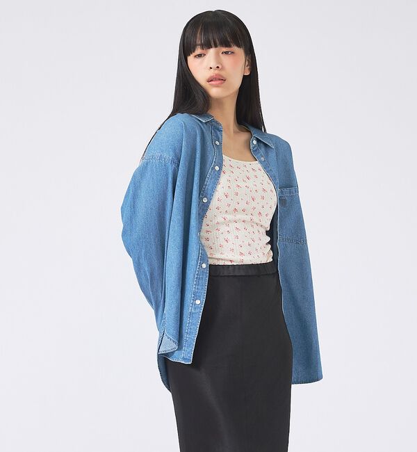 Rouge vif「【SOMETHING/サムシング】BIG DENIM SHIRT/デニムシャツ/」|シャツ・ブラウス|