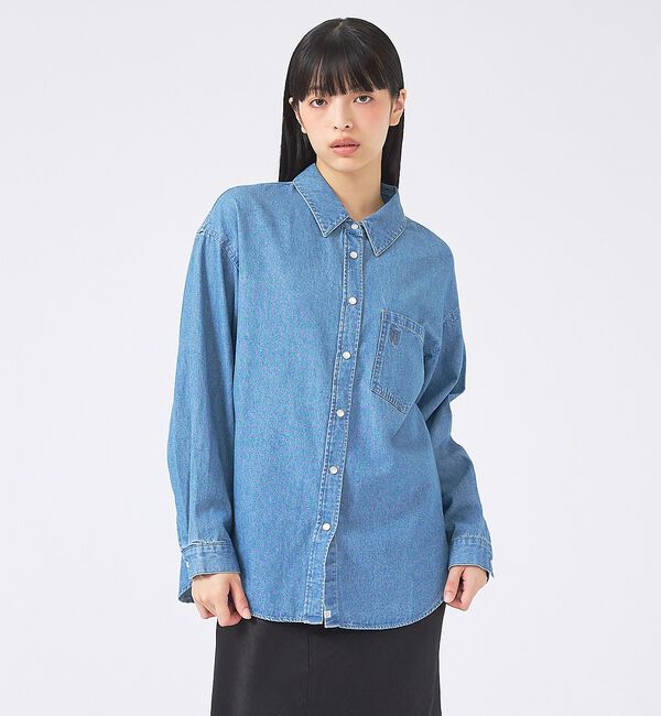 Rouge vif「【SOMETHING/サムシング】BIG DENIM SHIRT/デニムシャツ/」|シャツ・ブラウス|