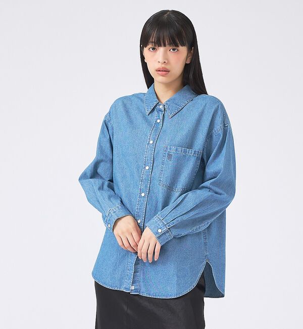 Rouge vif「【SOMETHING/サムシング】BIG DENIM SHIRT/デニムシャツ/」|シャツ・ブラウス|