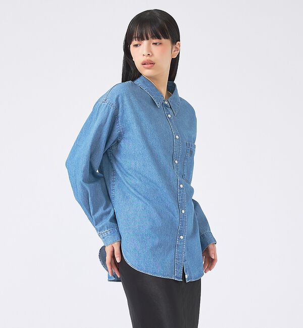Rouge vif「【SOMETHING/サムシング】BIG DENIM SHIRT/デニムシャツ/」|シャツ・ブラウス|
