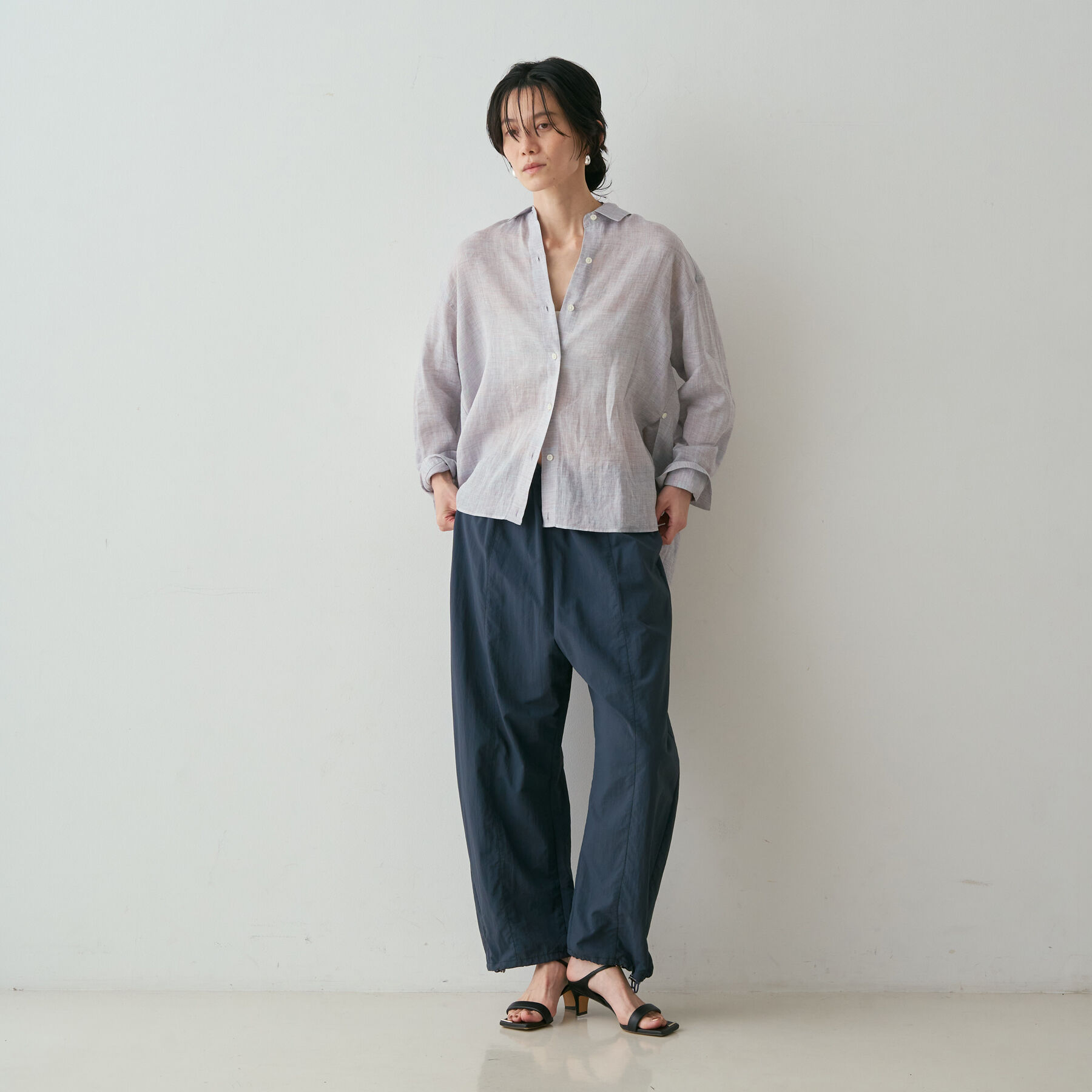qualite「【接触冷感・透湿・撥水・UVカット】ナイロンタスランパラシュートパンツ/セットア」|その他|
