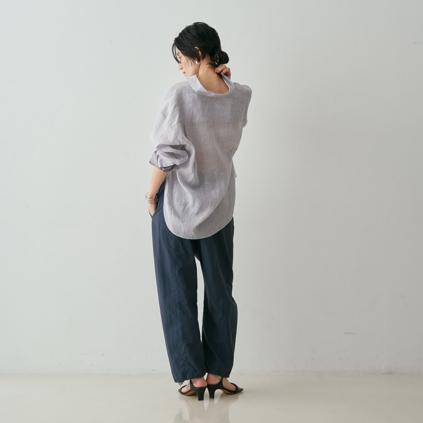 qualite「【接触冷感・透湿・撥水・UVカット】ナイロンタスランパラシュートパンツ/セットア」|その他|