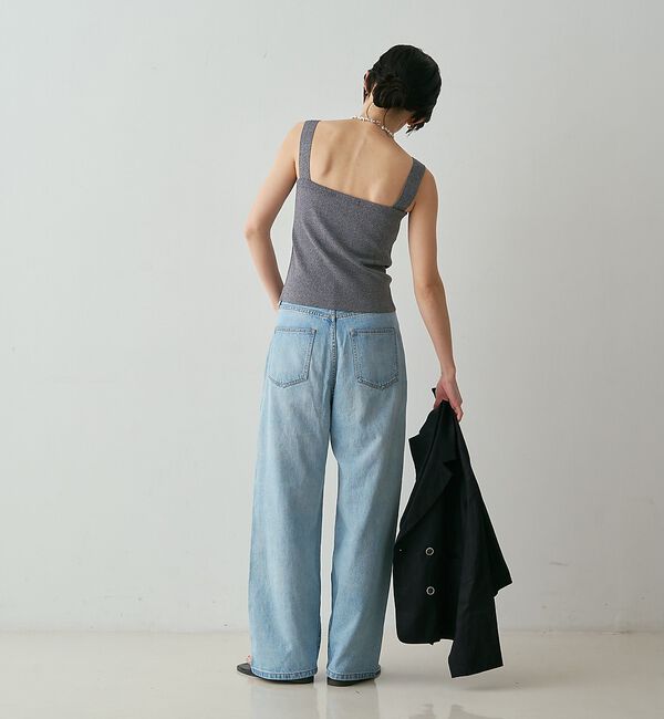 qualite「【接触冷感・セットアップ対応】レーヨンストレッチニットノースリーブ」|キャミソール|