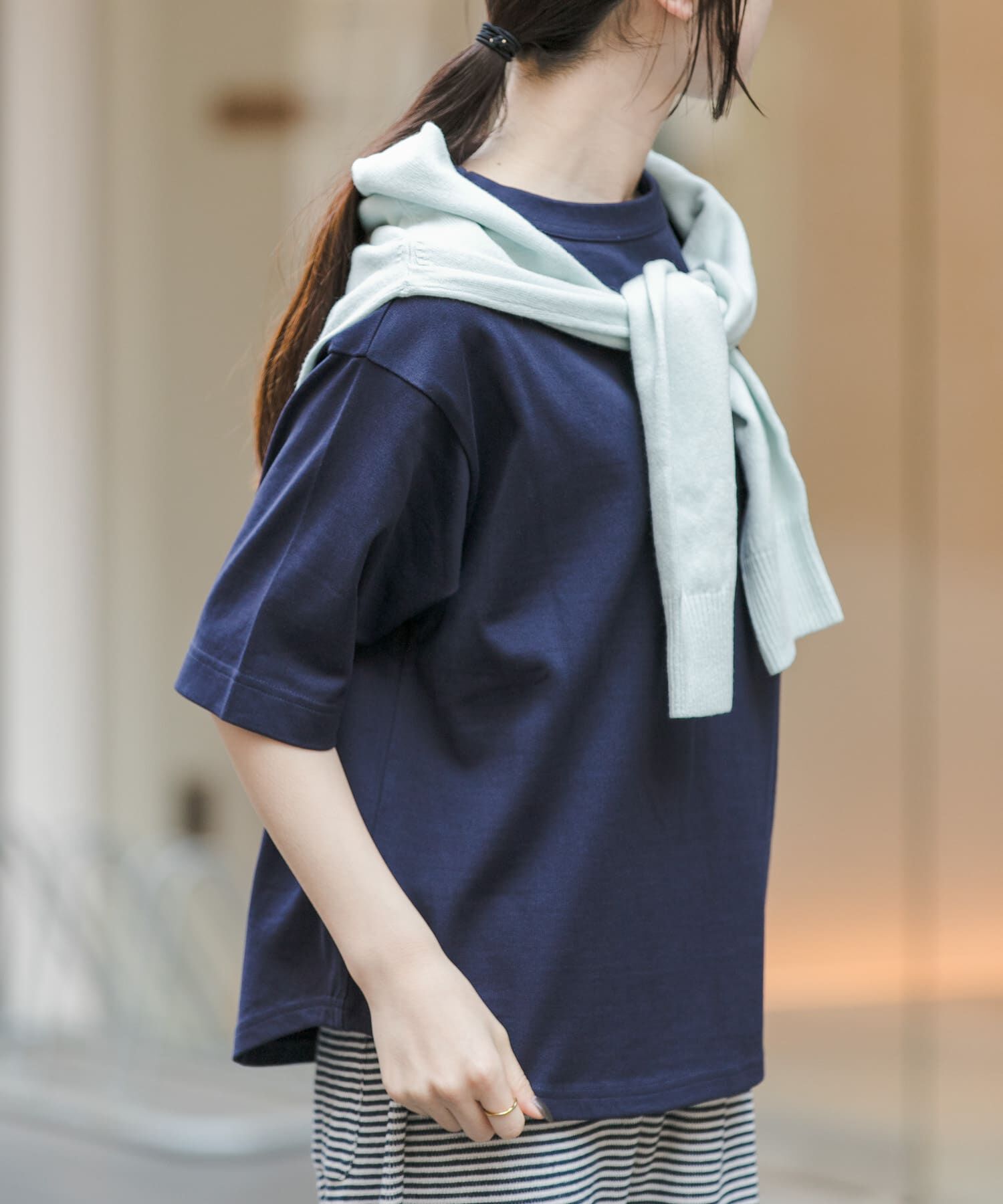 URBAN RESEARCH DOORS「FORK&SPOON　ボトルネックショートスリーブTシャツ」|Tシャツ・カットソー|