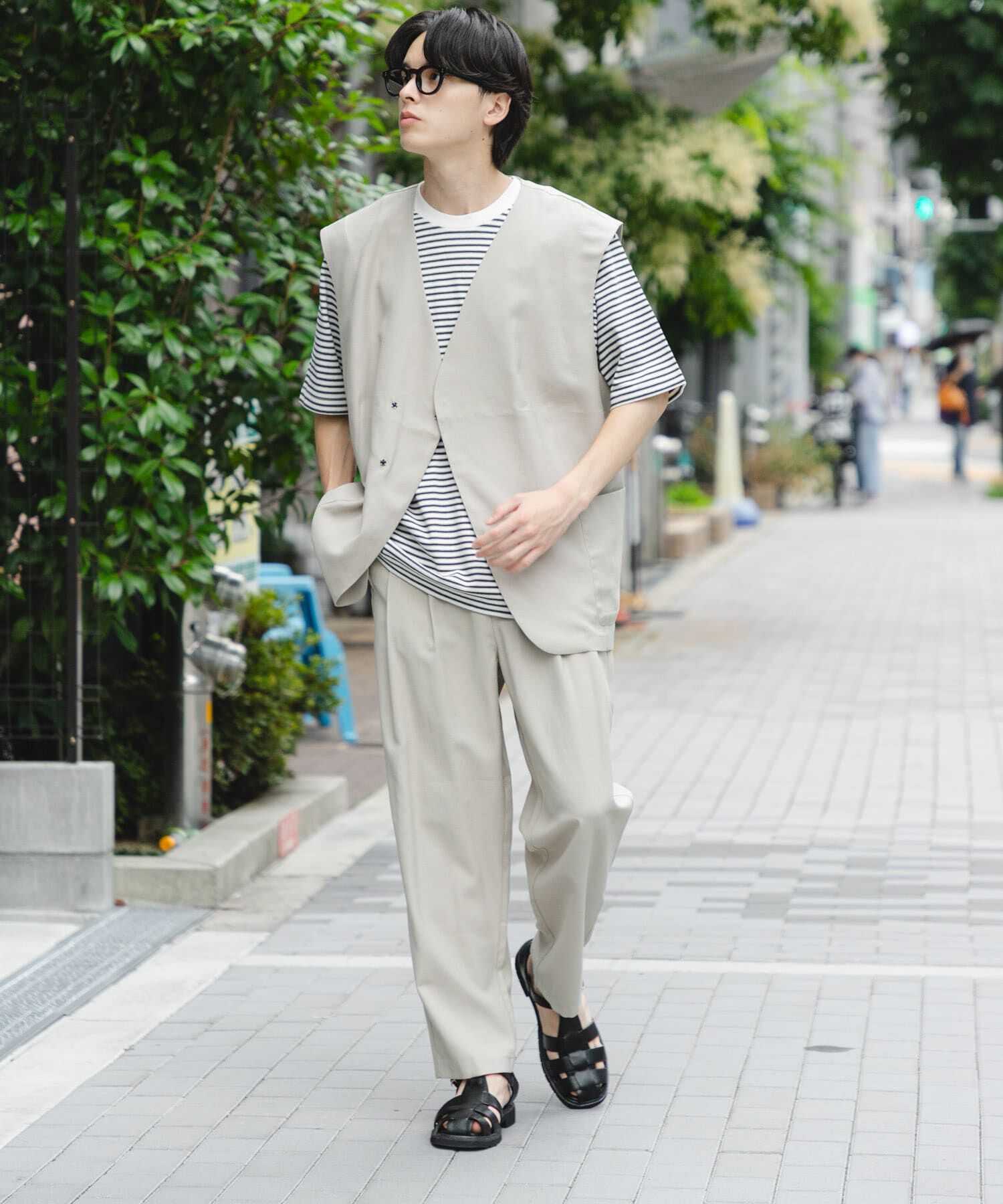 SENSE OF PLACE by URBAN RESEARCH「リネンブレンド2タックテーパードパンツ」|その他|