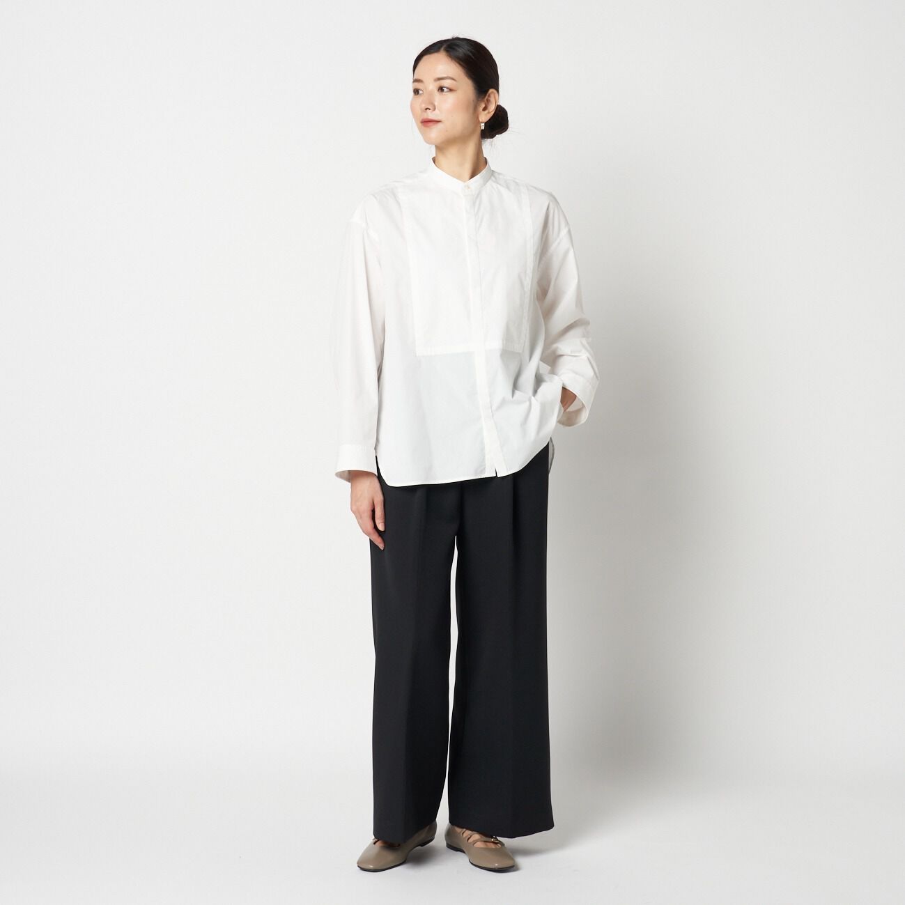 HELIOPOLE「HELIOPOLE BAND COLLAR SHIRT」|シャツ・ブラウス|