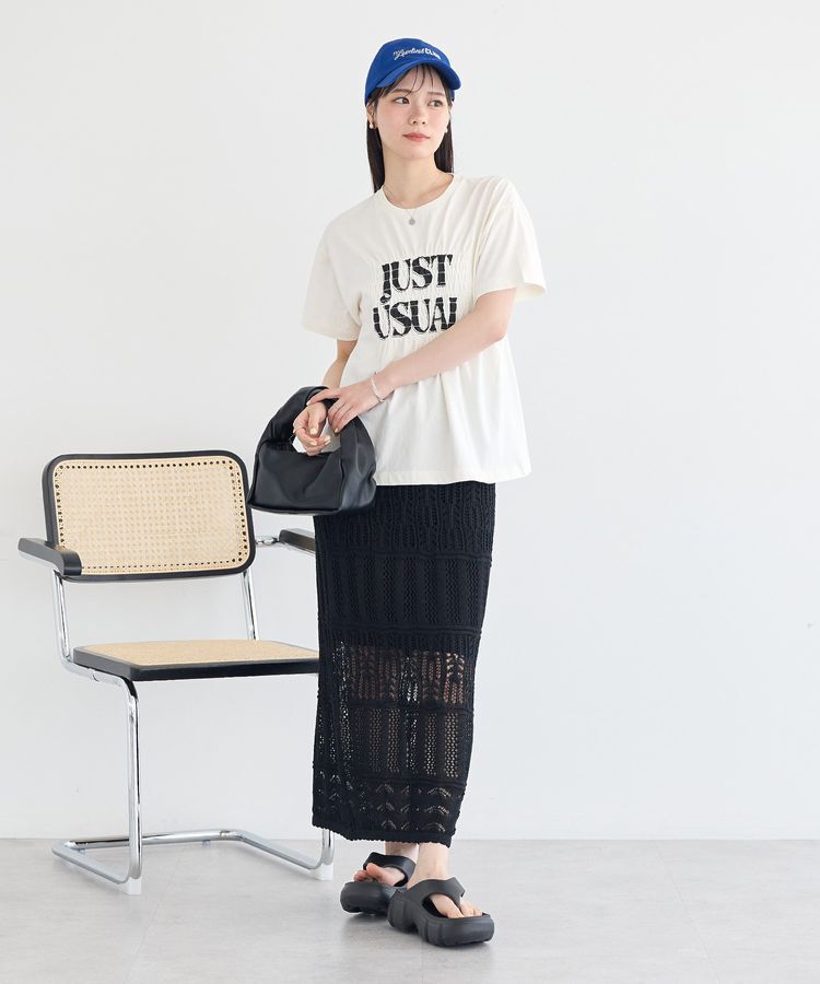 earth music&ecology「シャーリングロゴTシャツ」|Tシャツ・カットソー|