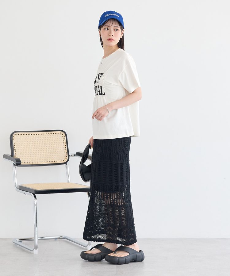 earth music&ecology「シャーリングロゴTシャツ」|Tシャツ・カットソー|