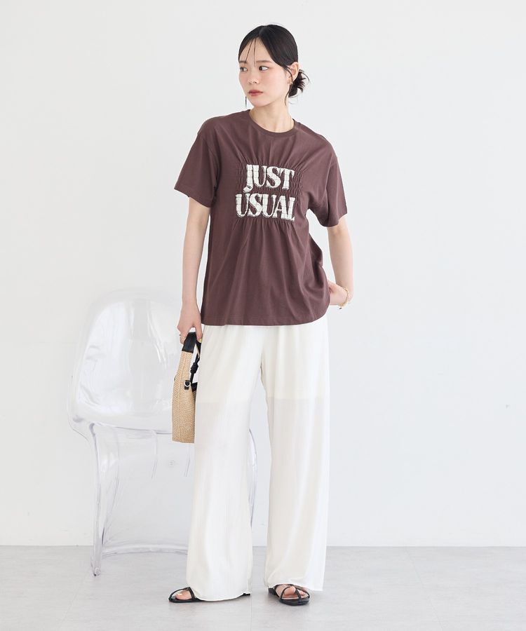 earth music&ecology「シャーリングロゴTシャツ」|Tシャツ・カットソー|
