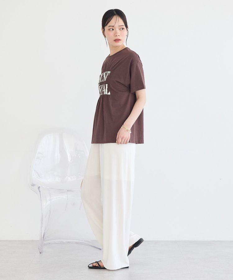 earth music&ecology「シャーリングロゴTシャツ」|Tシャツ・カットソー|