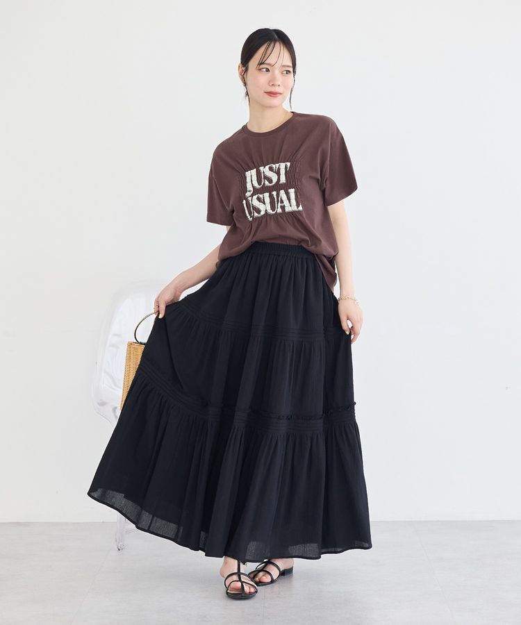 earth music&ecology「シャーリングロゴTシャツ」|Tシャツ・カットソー|