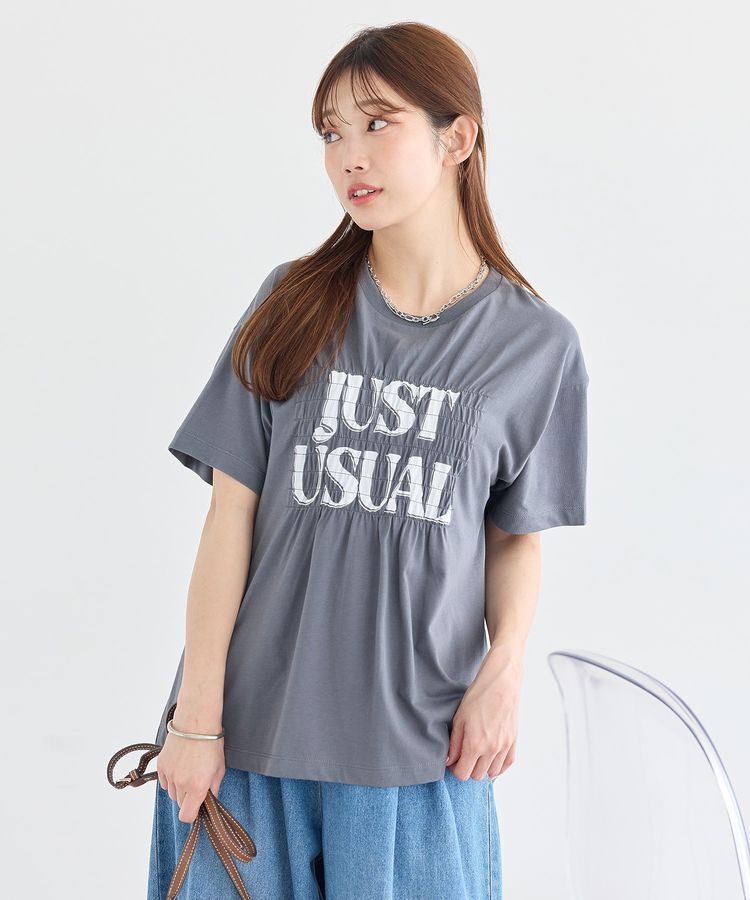 earth music&ecology「シャーリングロゴTシャツ」|Tシャツ・カットソー|