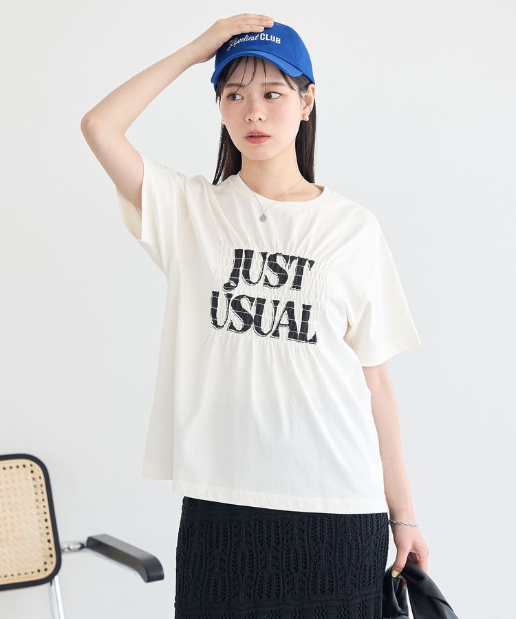 earth music&ecology「シャーリングロゴTシャツ」|Tシャツ・カットソー|