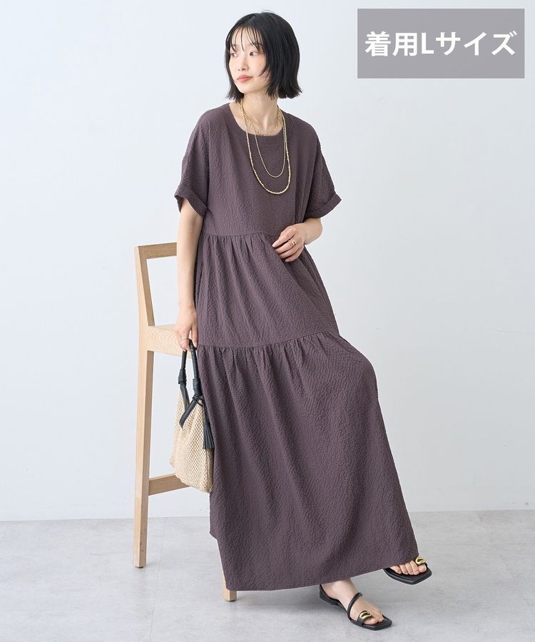 AMERICAN HOLIC「【WEB限定】サッカーティアードワンピース＜丈違い＞【UVカット・イージーケア】」|ワンピース|