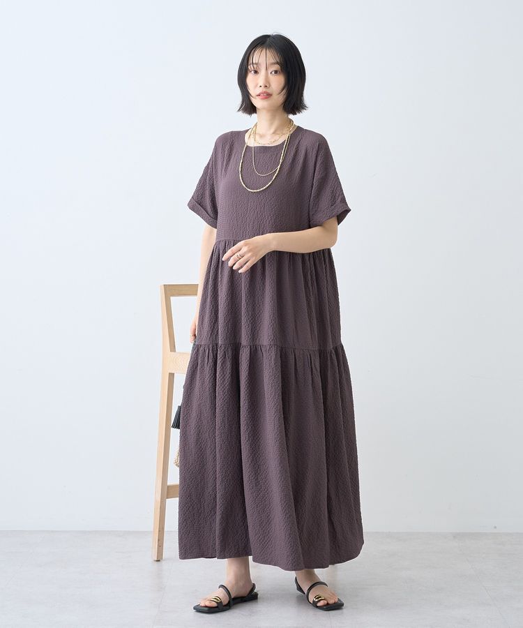 AMERICAN HOLIC「【WEB限定】サッカーティアードワンピース＜丈違い＞【UVカット・イージーケア】」|ワンピース|