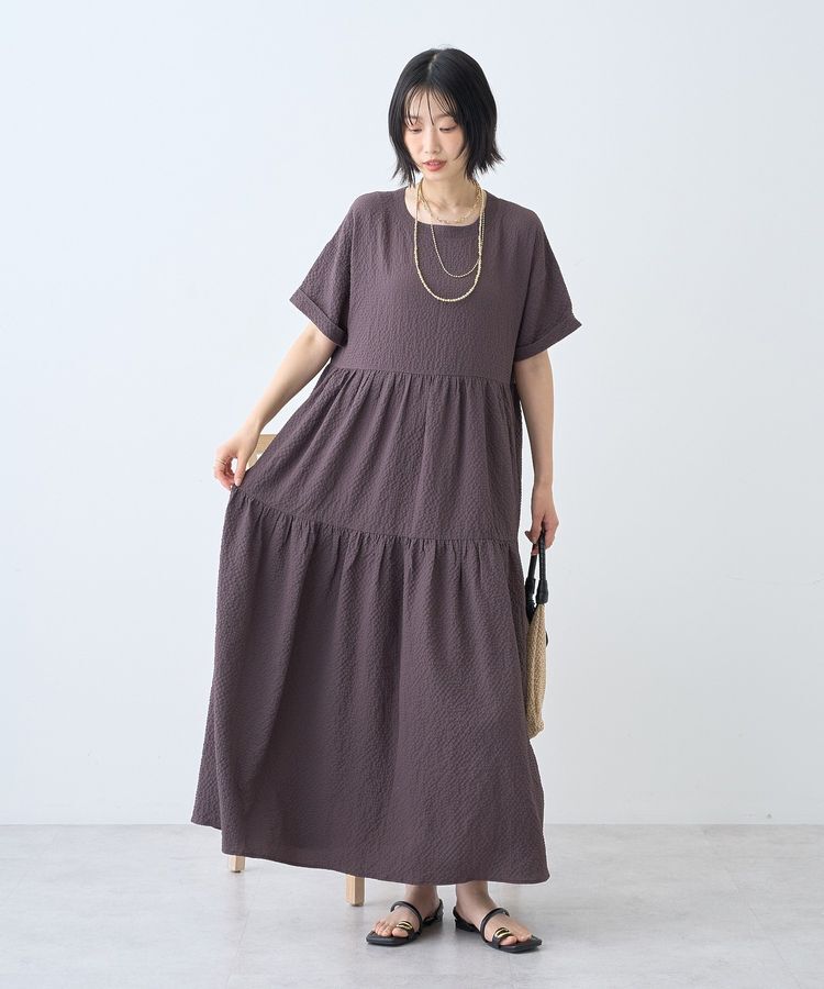 AMERICAN HOLIC「【WEB限定】サッカーティアードワンピース＜丈違い＞【UVカット・イージーケア】」|ワンピース|