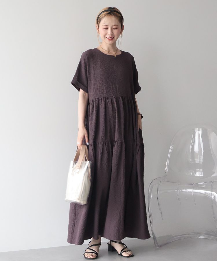 AMERICAN HOLIC「【WEB限定】サッカーティアードワンピース＜丈違い＞【UVカット・イージーケア】」|ワンピース|