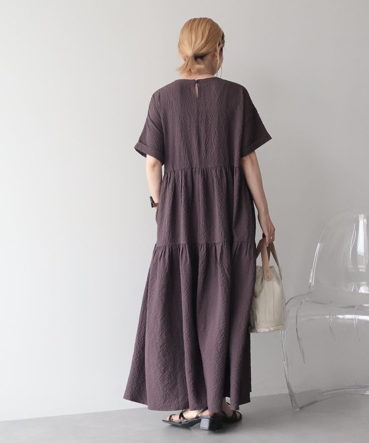 AMERICAN HOLIC「【WEB限定】サッカーティアードワンピース＜丈違い＞【UVカット・イージーケア】」|ワンピース|