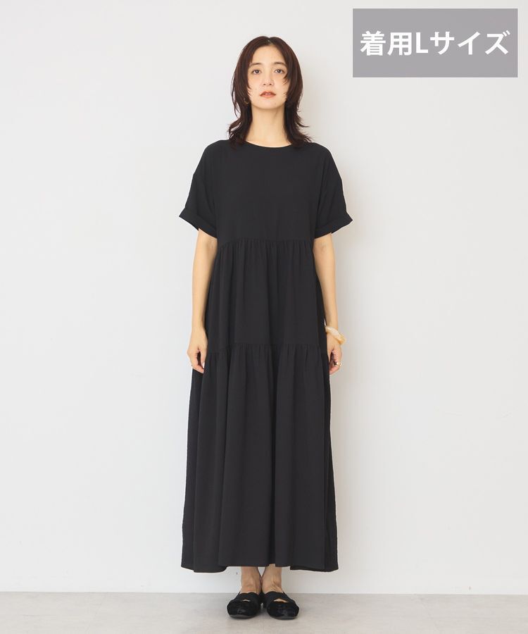 AMERICAN HOLIC「【WEB限定】サッカーティアードワンピース＜丈違い＞【UVカット・イージーケア】」|ワンピース|
