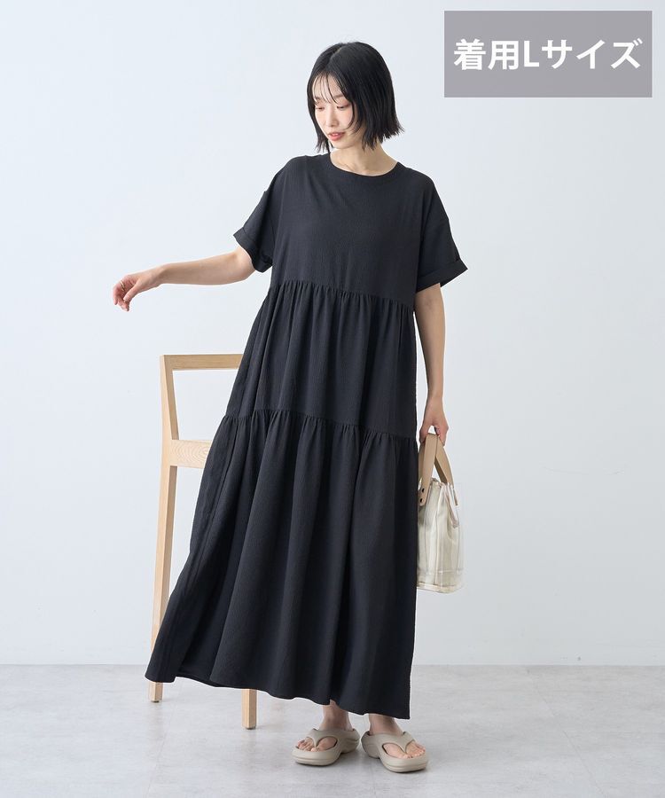 AMERICAN HOLIC「【WEB限定】サッカーティアードワンピース＜丈違い＞【UVカット・イージーケア】」|ワンピース|