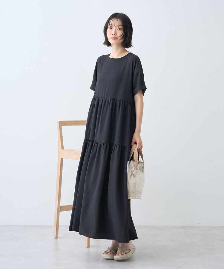 AMERICAN HOLIC「【WEB限定】サッカーティアードワンピース＜丈違い＞【UVカット・イージーケア】」|ワンピース|